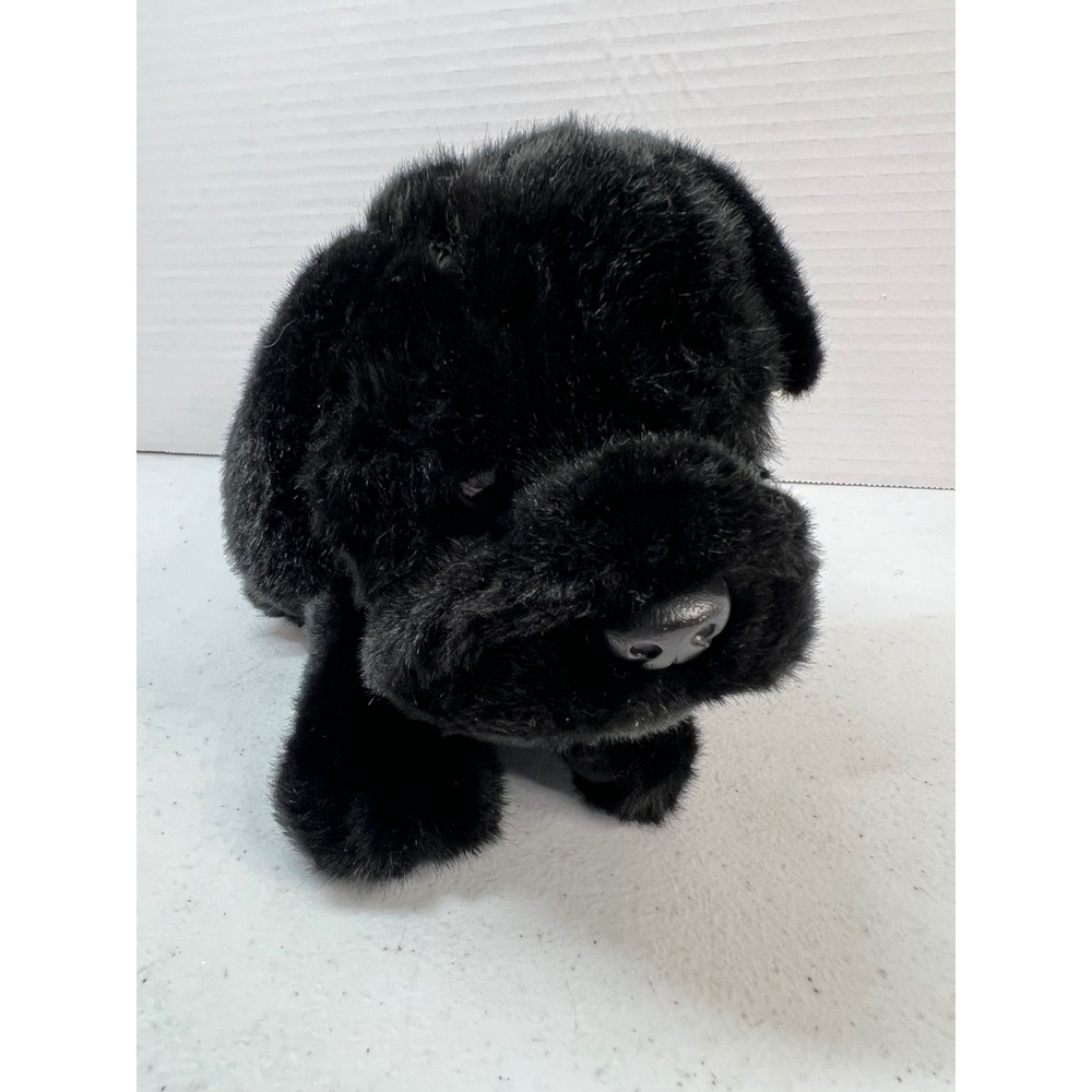 Vintage Animal Alley Toys R Us Black Lab Puppy Dog Plush Stuffed Animal 10"